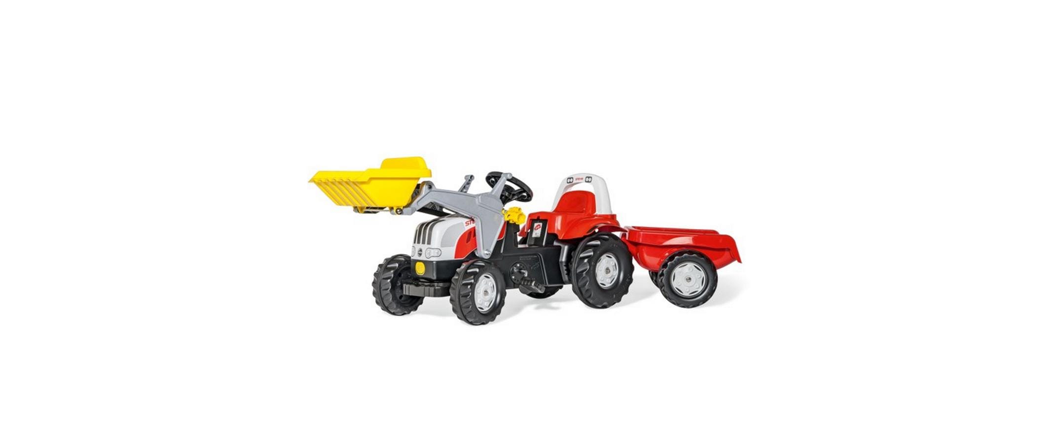 Tretfahrzeug Kid Steyr 6165 CVT<br>Kinderfahrzeug mit Lader und Anhänger