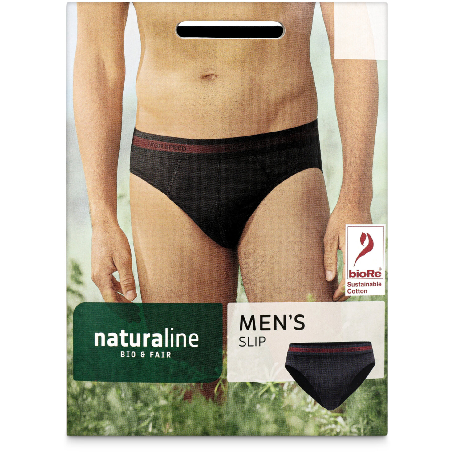 Naturaline Textil Herren Slip schwarz M