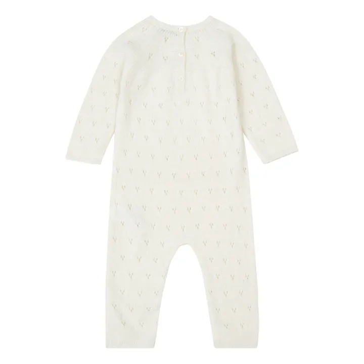 Bonton Combinaison Ajourée Mérinos Maman | Ecru