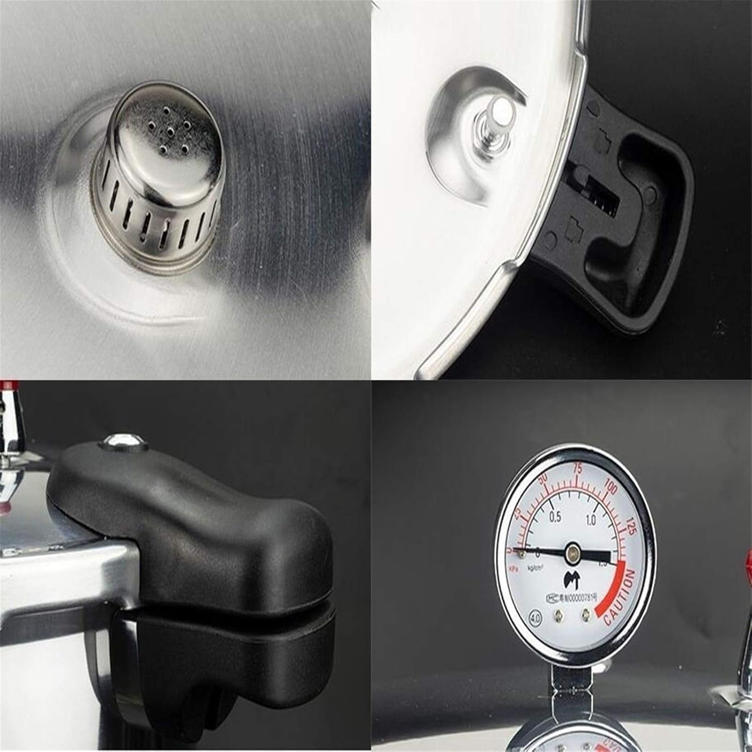 25 Litre schnellkochtopf Pressure Cooker canner & Alle amerikanischen Druckdosen zum Einmachen&Wasserbad-Einkocher|Druckmesser&Druckregler | Induktionskompatibel&Druckablass 13PSI/+|- 5%