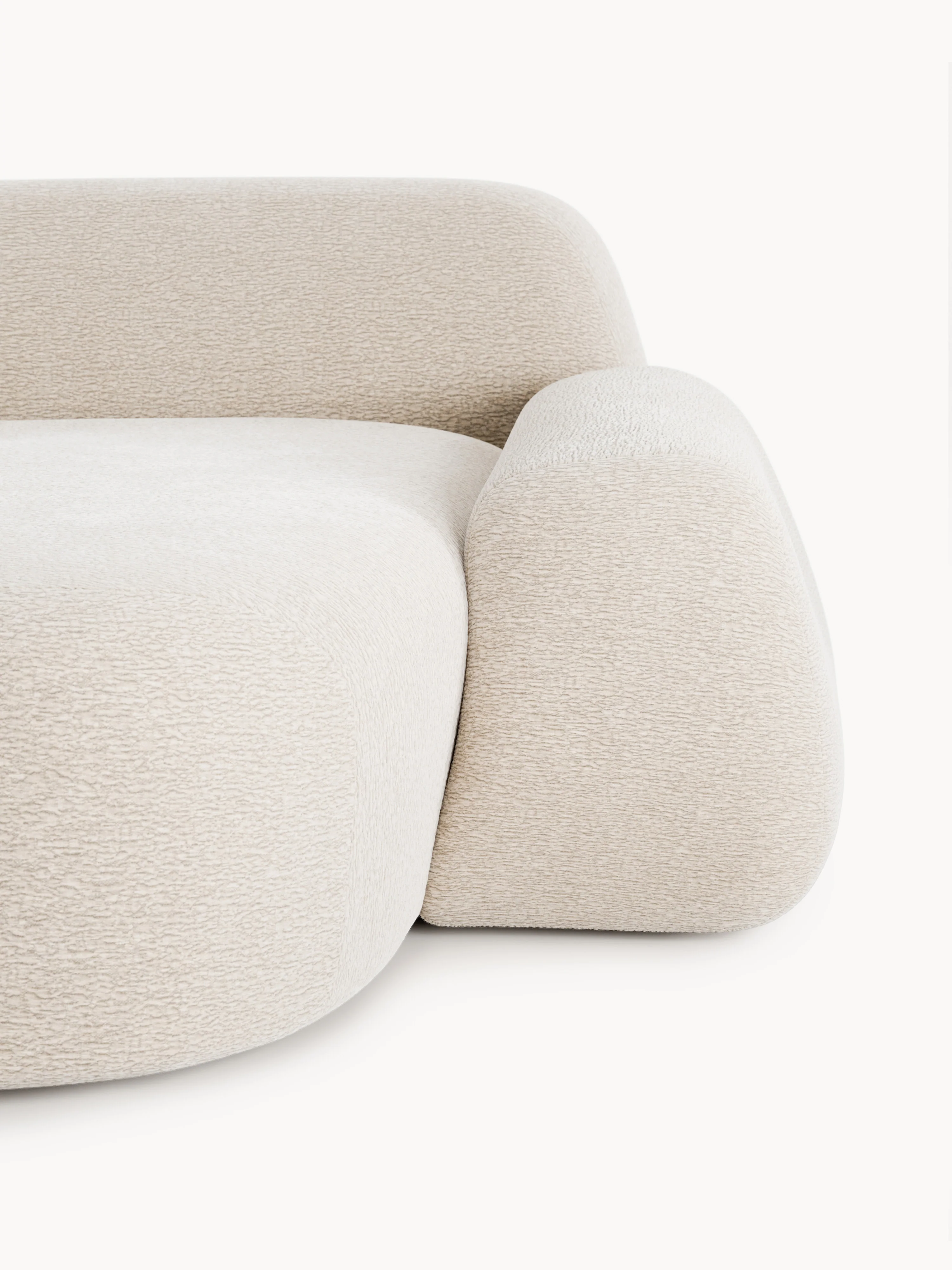 Modulaire hoekbank Wolke (4-zits) met chaise longue