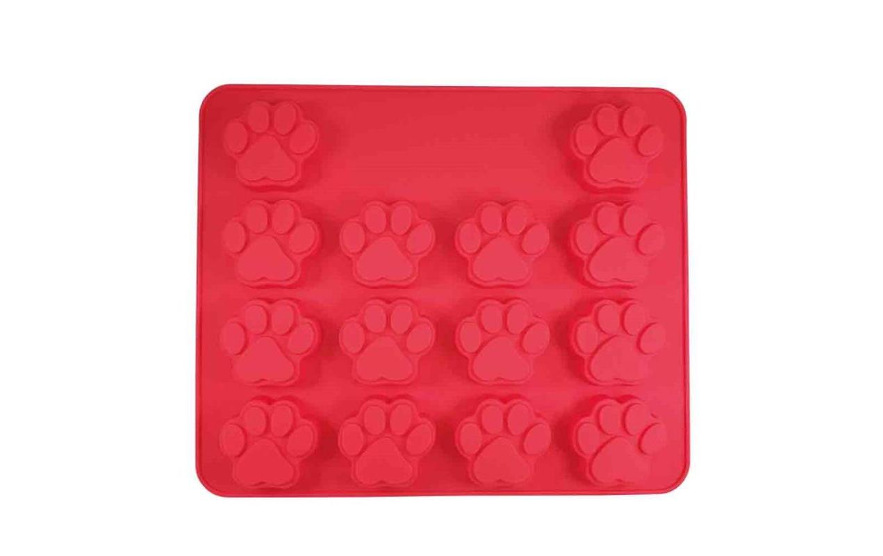 Silikon Backform Pfoten, 30 x 25 cmBackmatte für Leckerlis in Pfoten-Form
