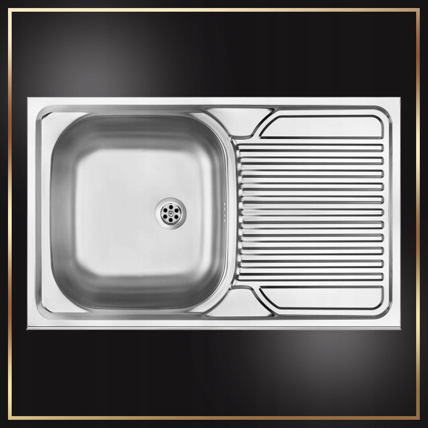 Spülenschrank Küchenschrank 80cm Sonoma Spüle Abtropf Armatur Schwarz Elastisch XXL Standschrank 46cm Tiefe Siphon Geschirrspüler Komplett Montagefertig