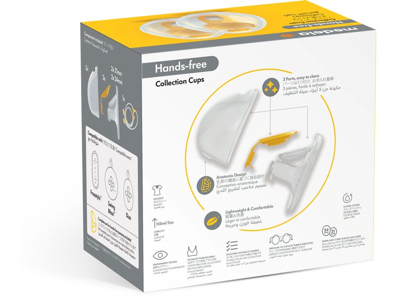 MEDELA Hands-free Doppelpumpset für Freestyle und Swing Max Doppelabpumpset kompatibel mit Freestyle oder Swing Maxi