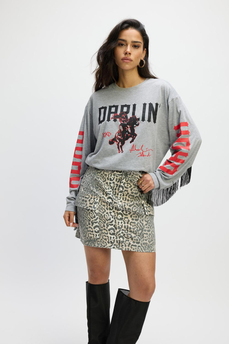 Refined Department grijze dames rok