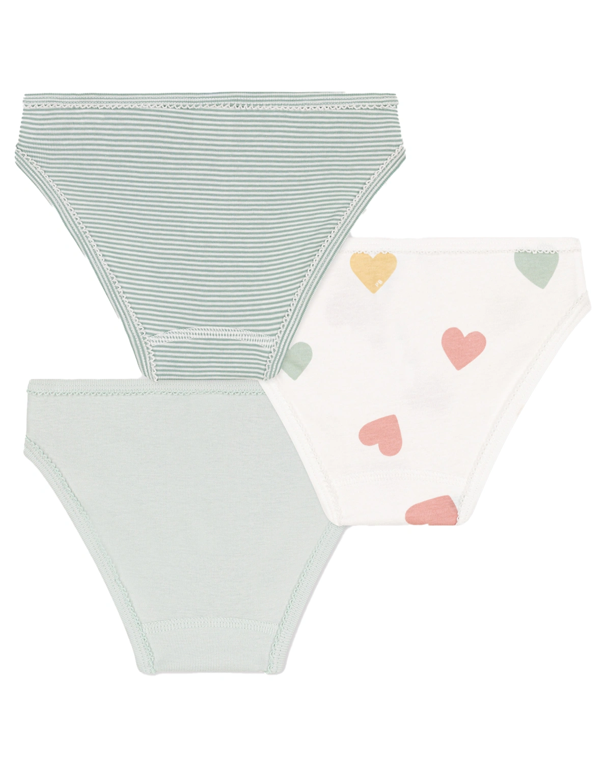 Slip HEARTS & STRIPES 3er Pack in bunt