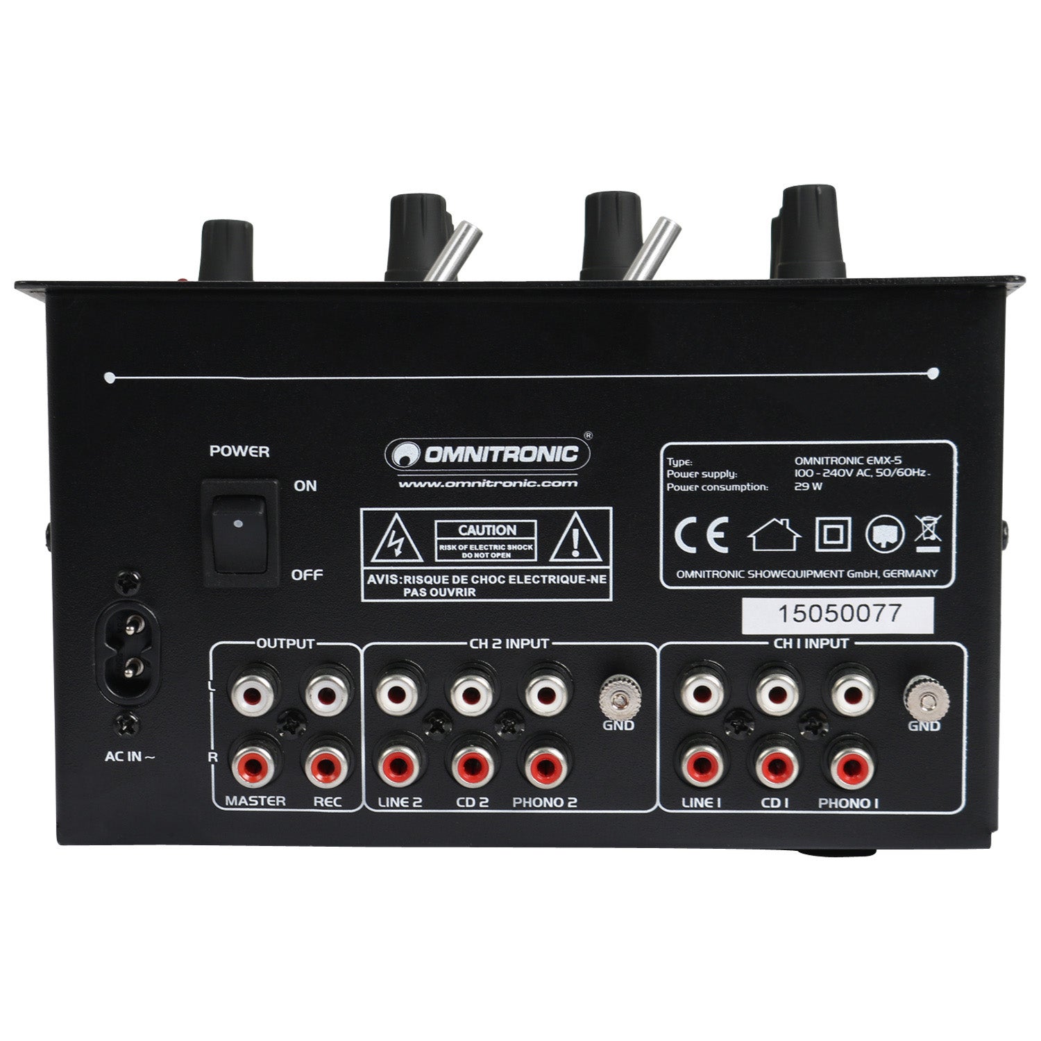 Omnitronic PM-222 tweekanaals mengpaneel