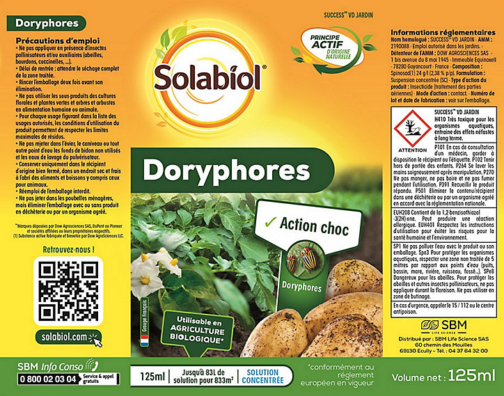 Anti doryphores Solabiol liquide 125ml