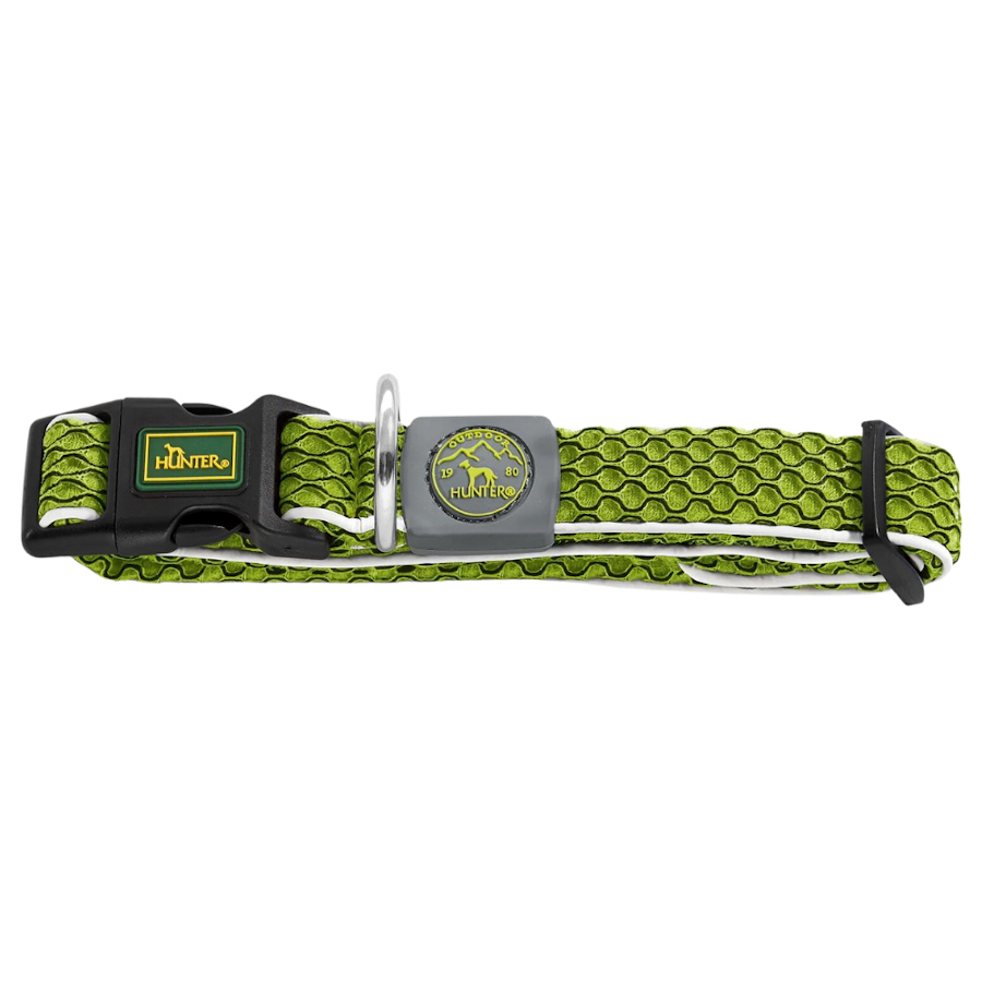 Coleira Hunter Hilo Vario Basic Verde para Cães