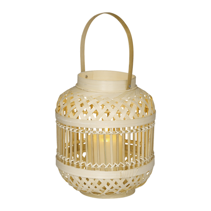 Lyslykt av bambus 25xØ20 cm