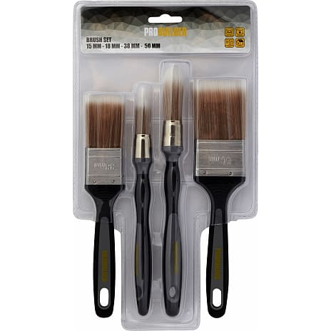 Probuilder penselsæt softgrip 4 stk.