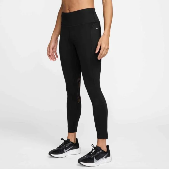 Nike Dame Lange tights Fast NVLT Dri-FIT Mid-Rice 7/8 Tights Sort