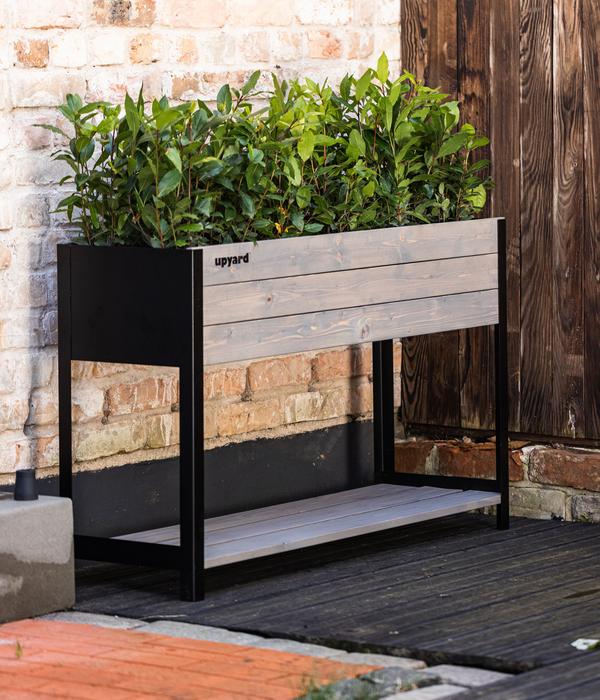 Upyard Holz-Pflanzkasten ModernBox mit Ablage,
