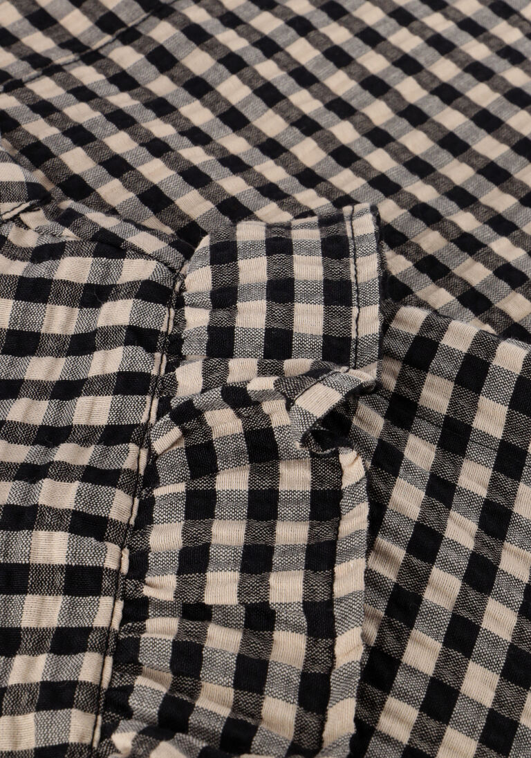 LIKE FLO zwarte like flo blouse woven ruffle check blouse