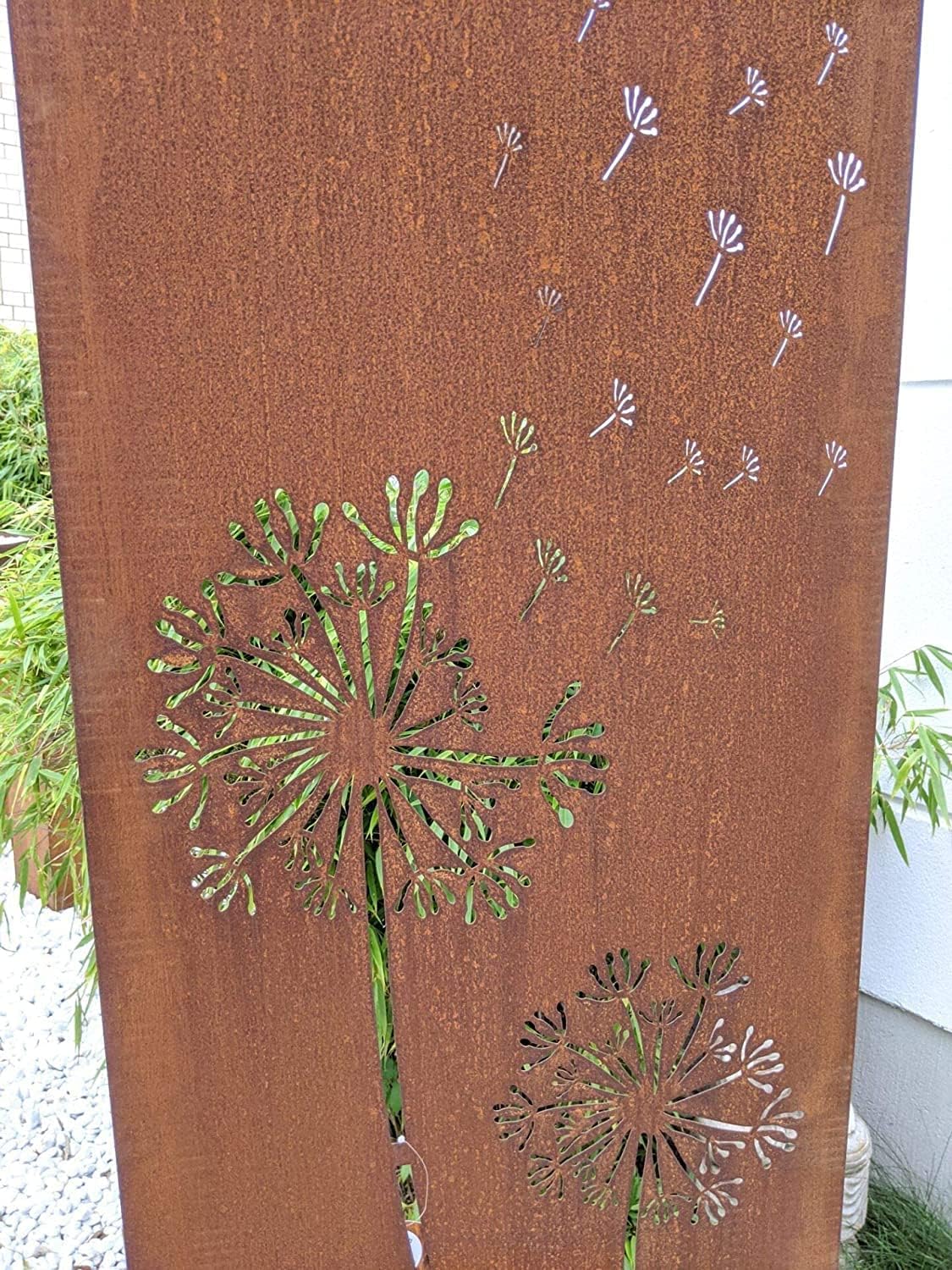 Edelrost Sichtschutz Garten Sichtschutz aus Metall 1mm Rost Gartenzaun Gartendeko rost Sichtschutzwand (032096: B50*H125cm)