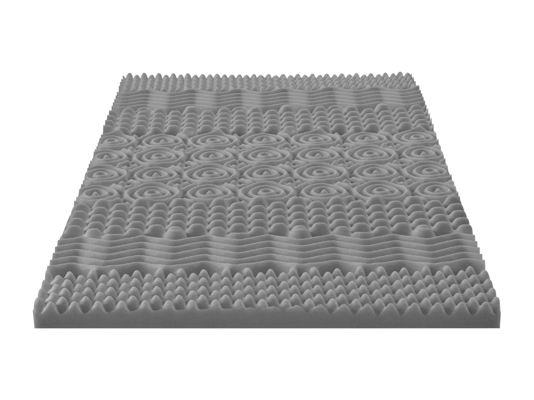 Surmatelas 160 x 200 cm mémoire de forme 7 zones purifiant au charbon ép.5cm - NISIDA de NATUREA