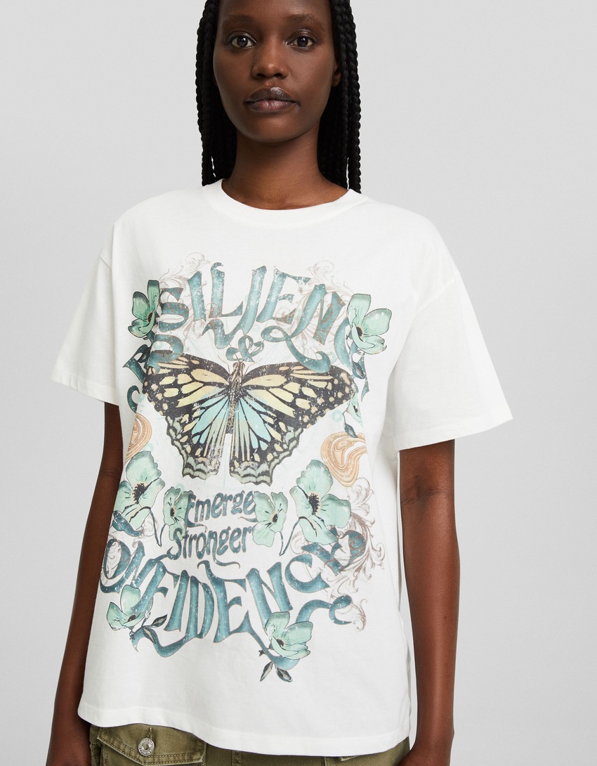 Camiseta de manga curta com estampa