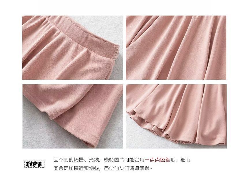 Girls Supply - Hoge taille geplooide A-lijn skort in 7 kleuren