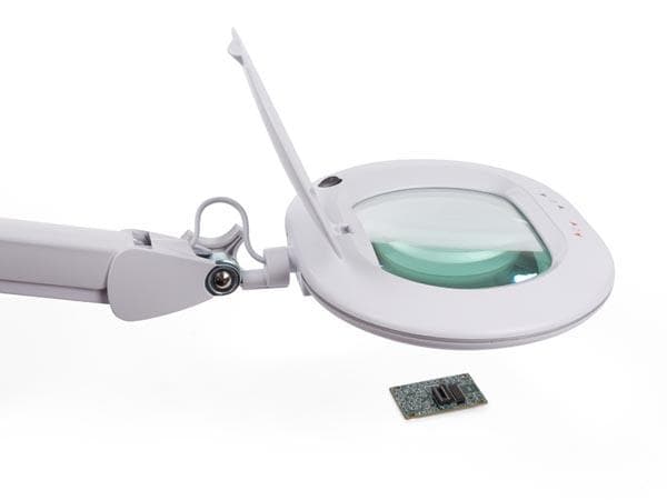 Velleman Lupenleuchte LED, 5 Dioptrien dimmbar, 1-10 W Dimmbare Lupenleuchte VTLLAMP16 mit 60 LEDs