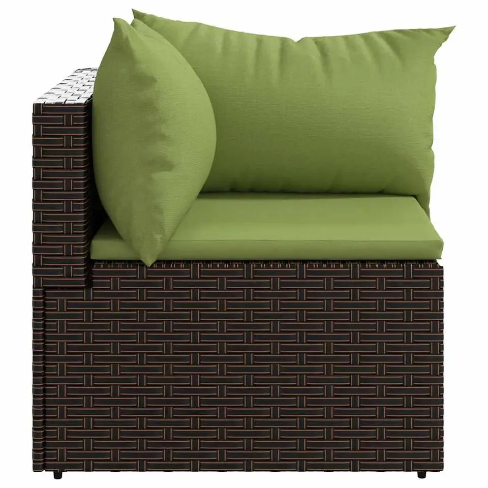 vidaXL - Hoekbank - Bruin - Poly rattan