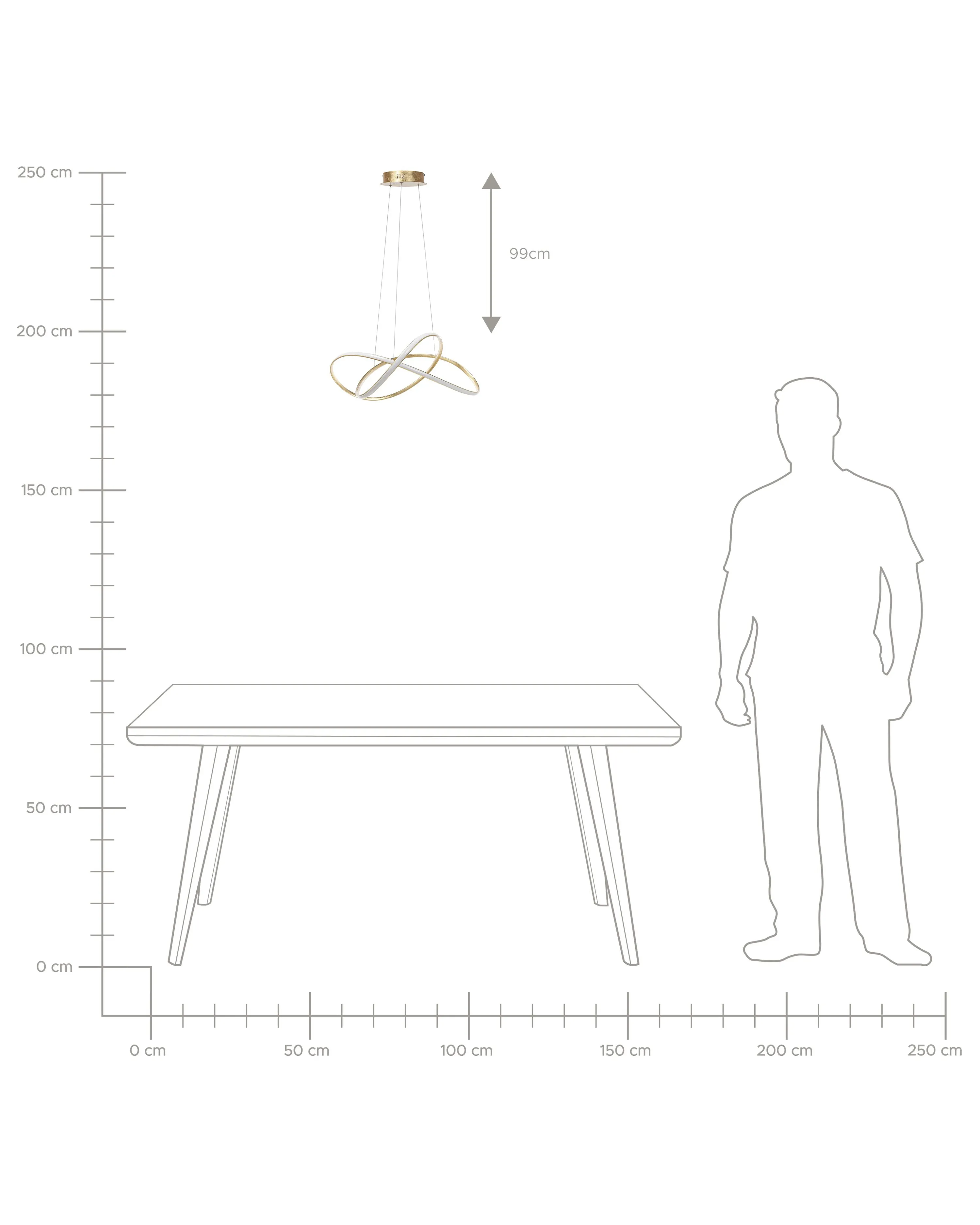 LED hanglamp TUMEN Metaal Goud