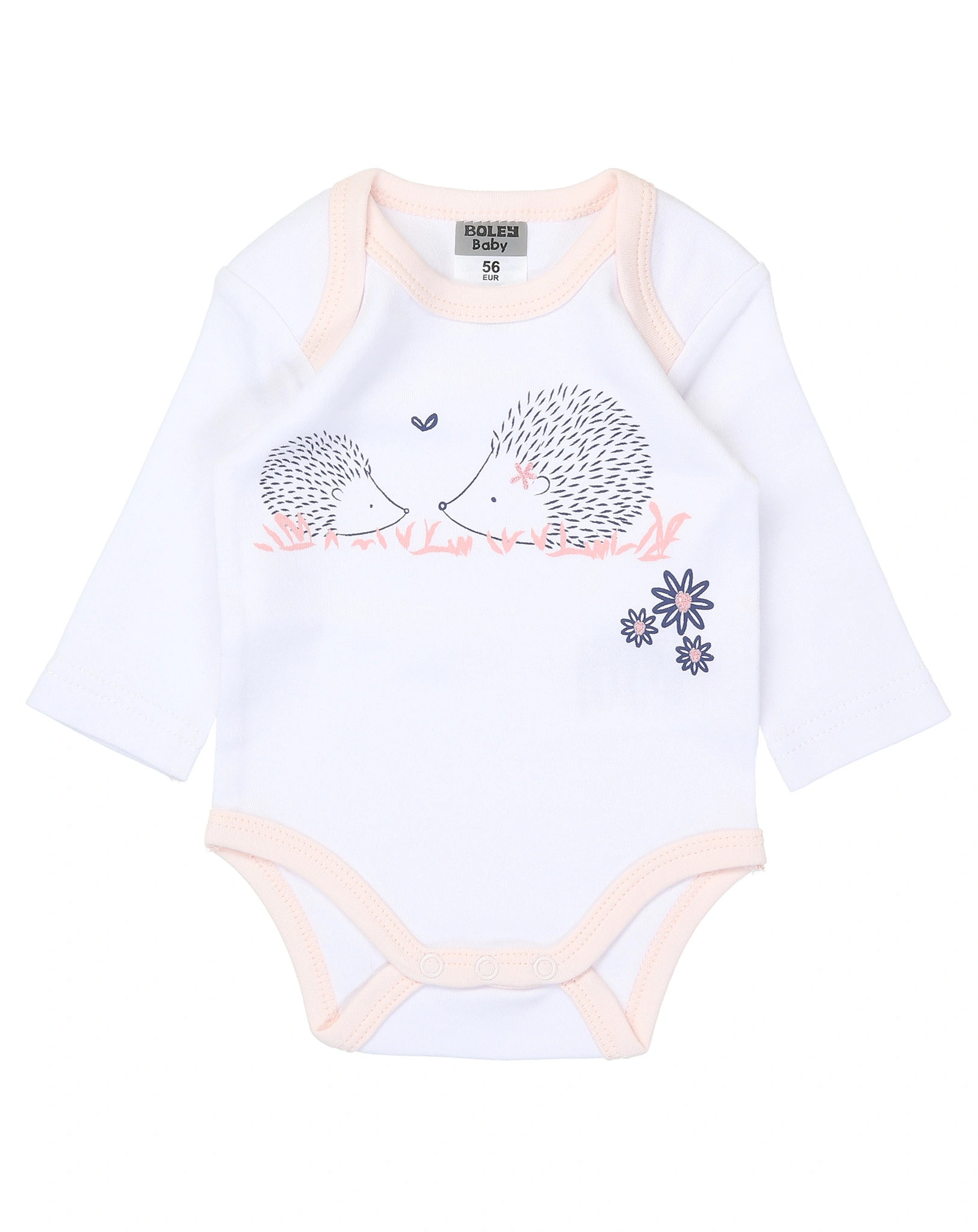 Langarmbody IGEL 3er-Pack in rosa