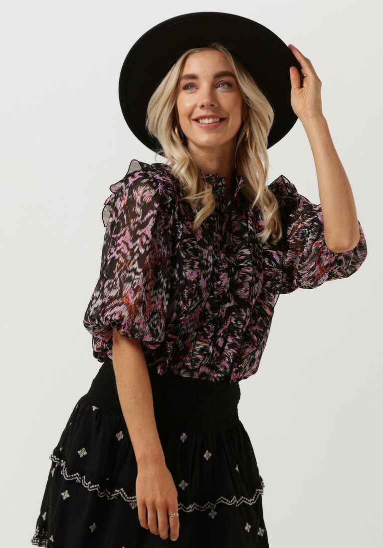 NOTES DU NORD zwarte notes du nord blouse fabiola lurex top