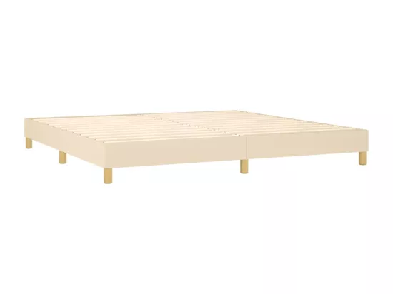Sommier à lattes de lit Crème 200x200 cm Tissu
