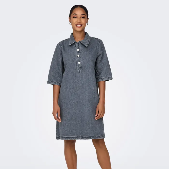 Only Gry Denim Jurk Dames