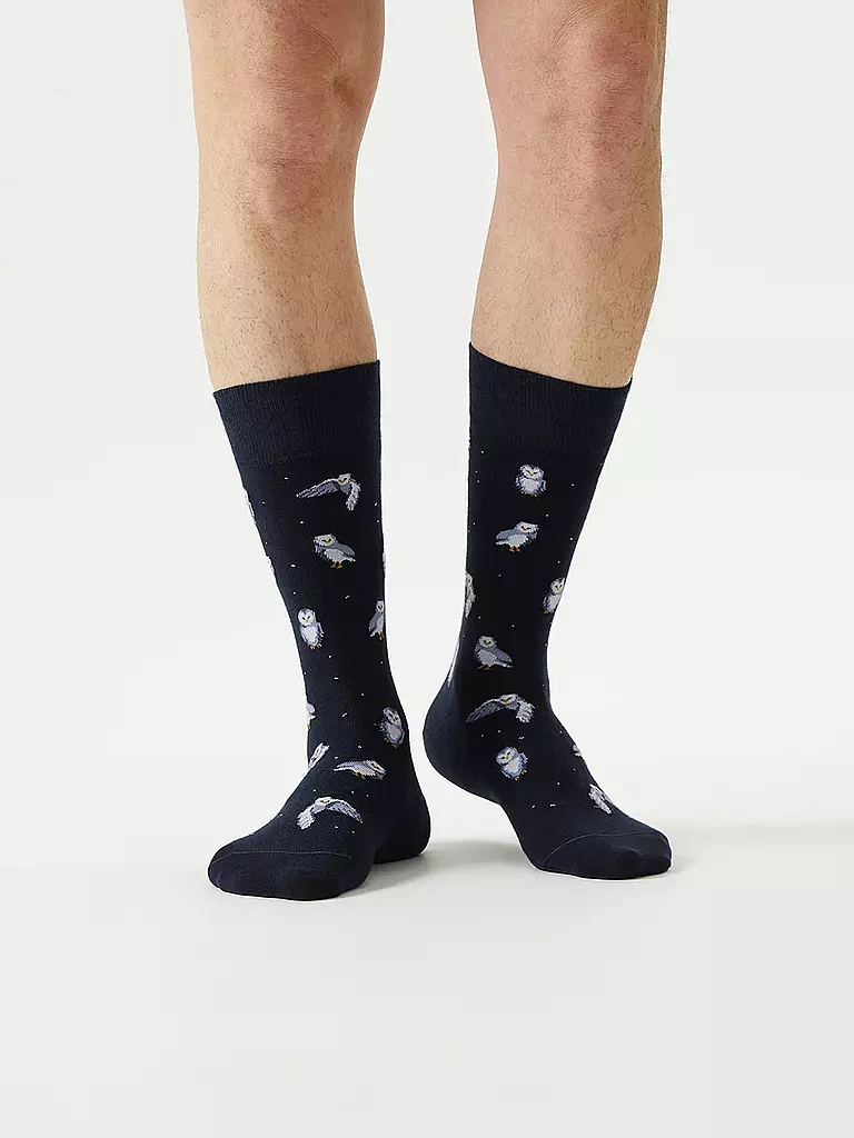 VON JUNGFELD Socken NSnow Owl dunkelblau