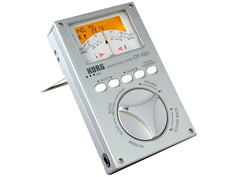 Korg Stimmgerät OT-120 Orchestral Tuner Chromatisches Stimmgerät für Orchester, Blas- und Saiteninstrumente