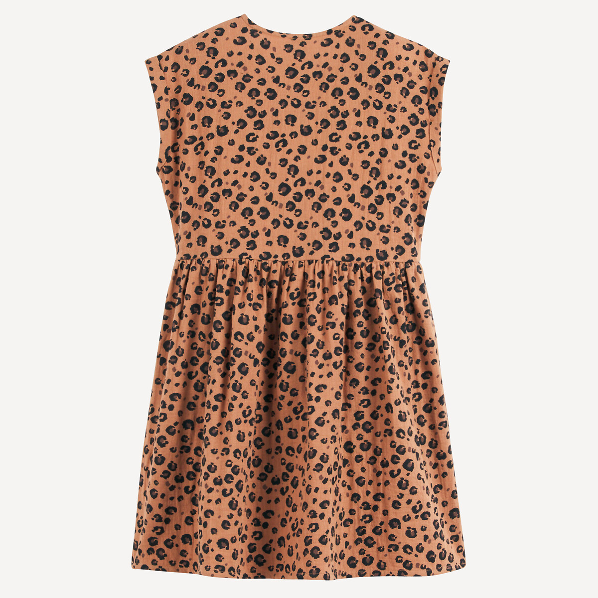 COLEÇÃO LA REDOUTE<br>Vestido amplo sem mangas com estampa de leopardo
