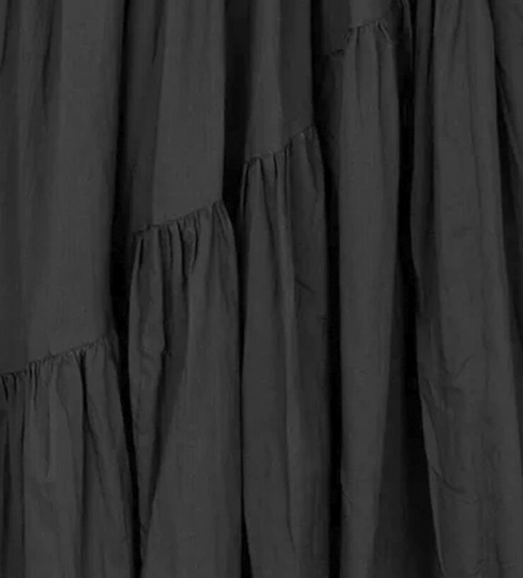 Rabens Saloner Angled gather skirt - Polonia Black