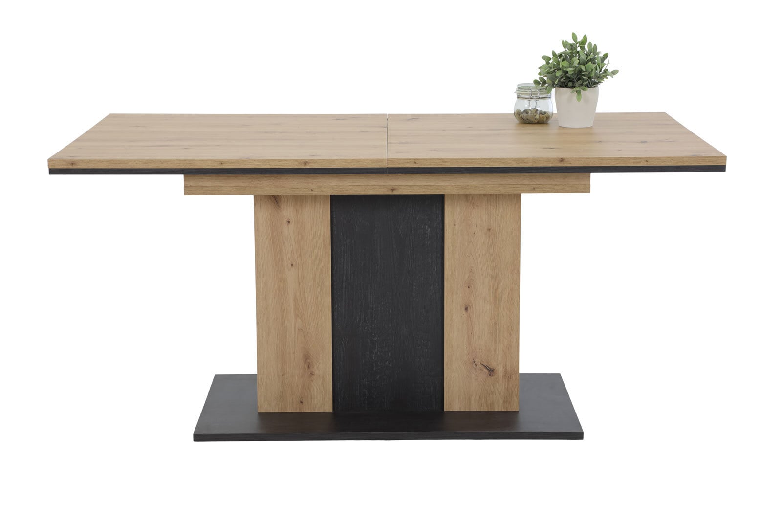 Esstisch Atlanta Artisan Eiche-/Burned Wood-Optik 160(210) x 75 x 90 cm