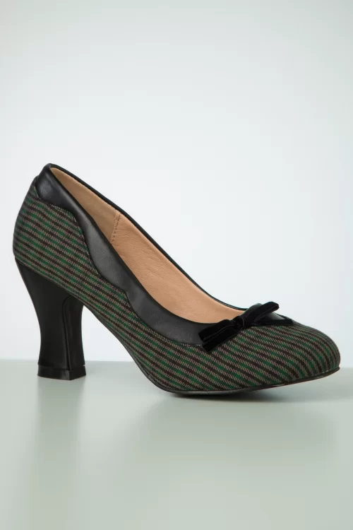 Banned Retro Bertie's Lullaby pumps in groen
