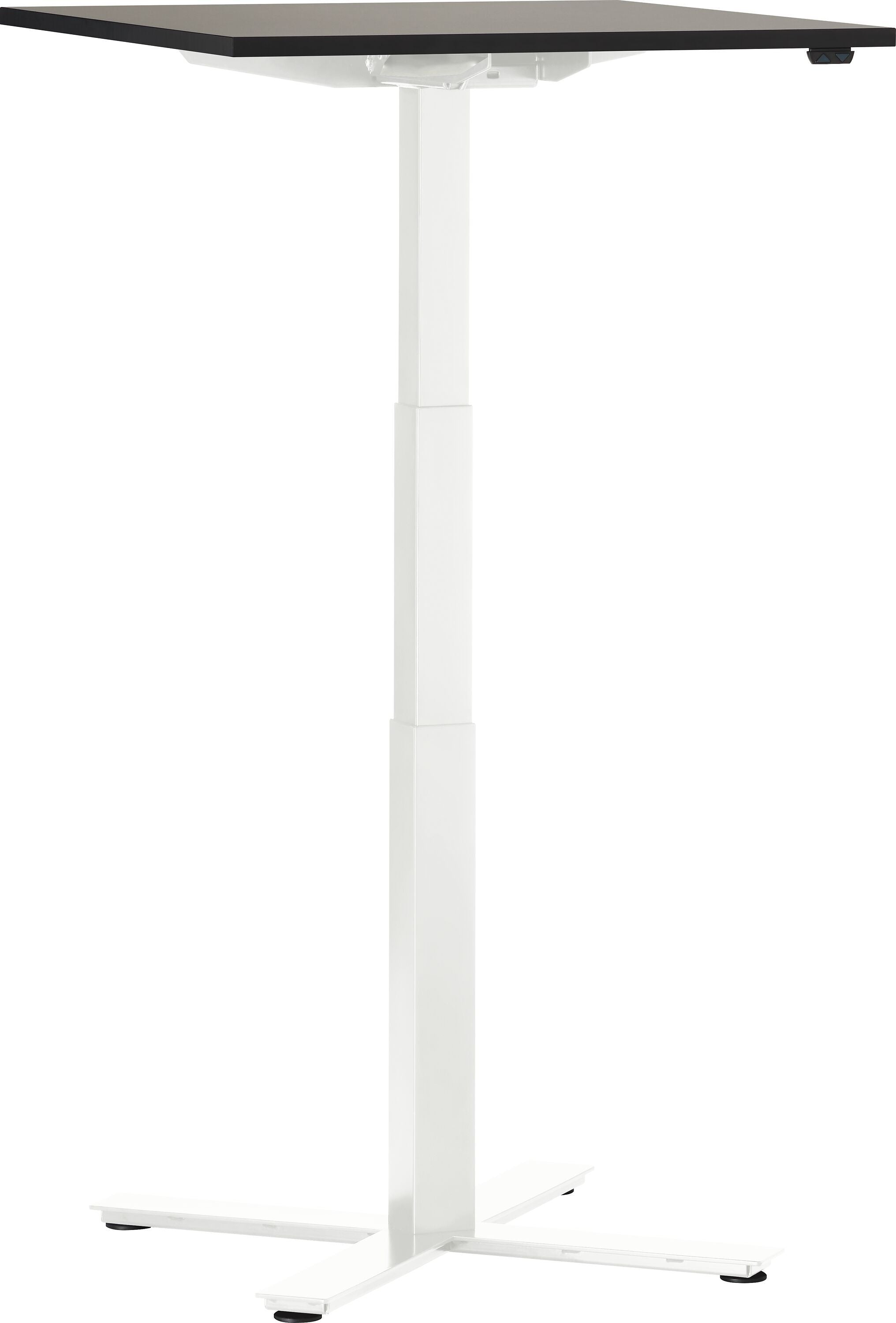 FLEXCUBE Besprechungstisch höhenverstellbar - Schwarz / B: 70.0 cm x T: 70.0 cm x H: 62.5 cm