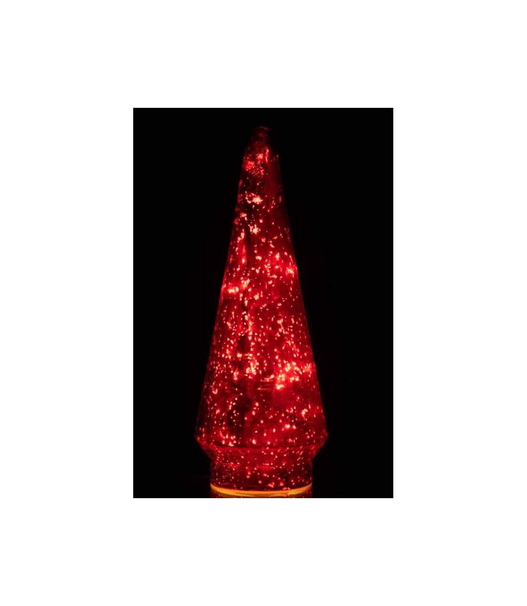 Paris Prix - Sapin De Noël En Verre led 34cm Rouge