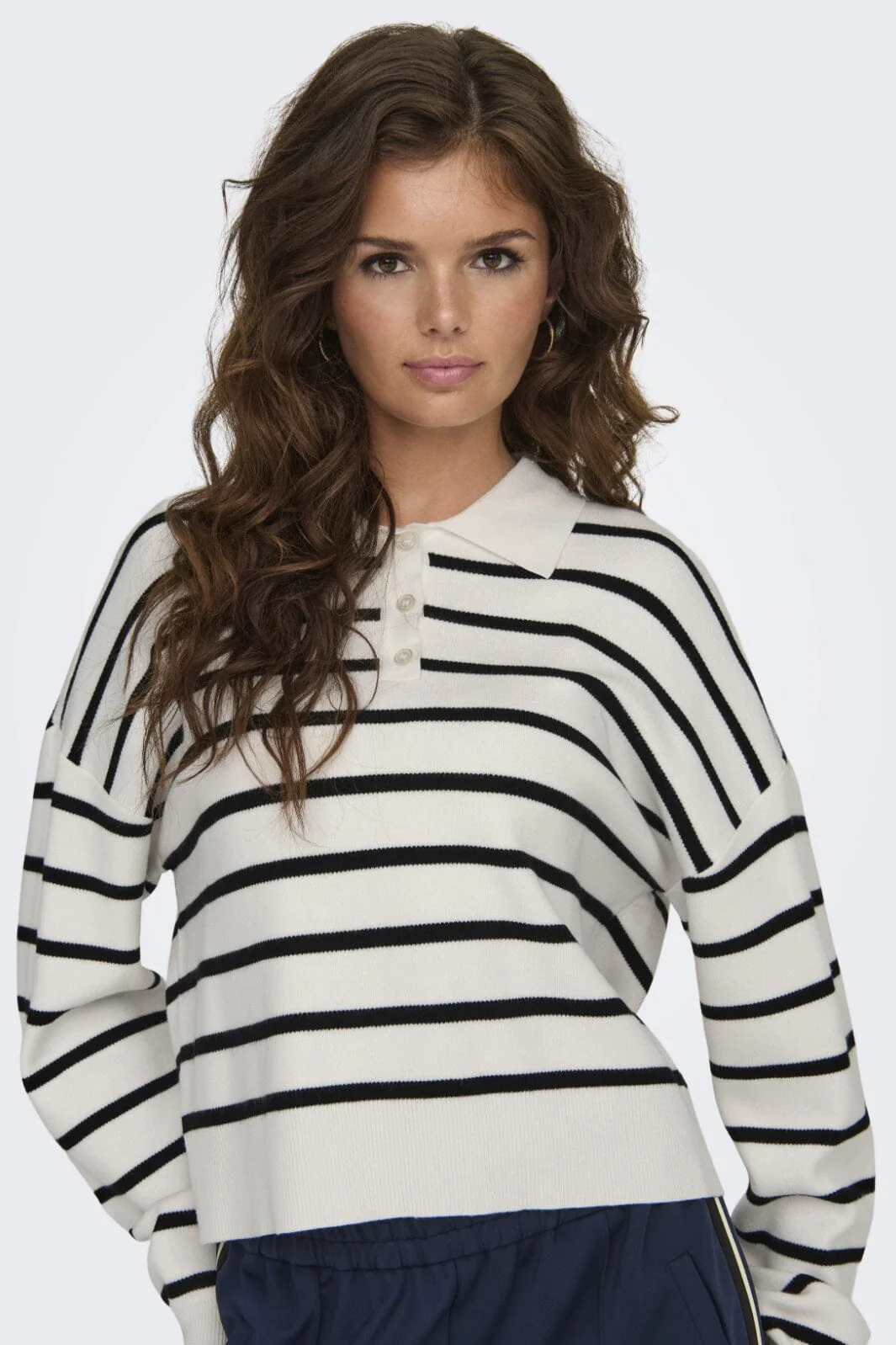Only Onllucy Ls Polo Neck Knt 4742210 cloud dancer black