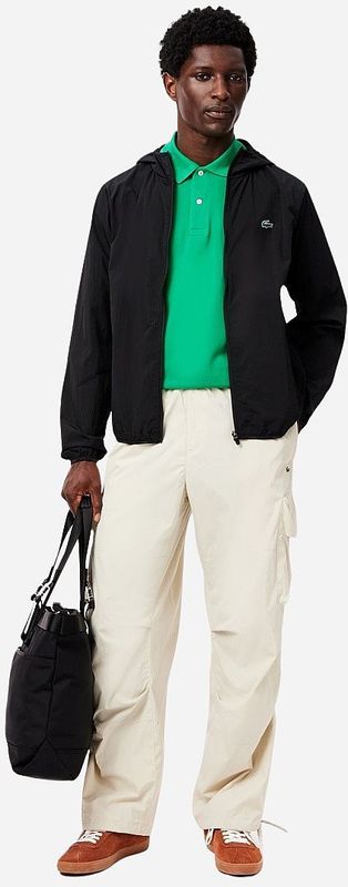 Lacoste Woven Full Zip Jacket - Zwart- Heren, Zwart