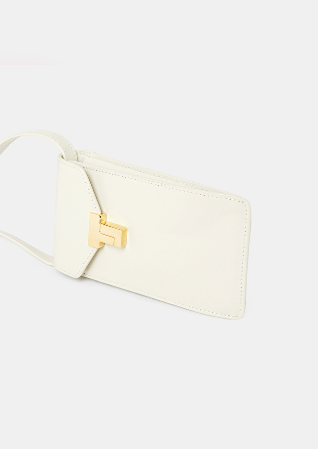 Pochette 8 Bisécrue en cuir