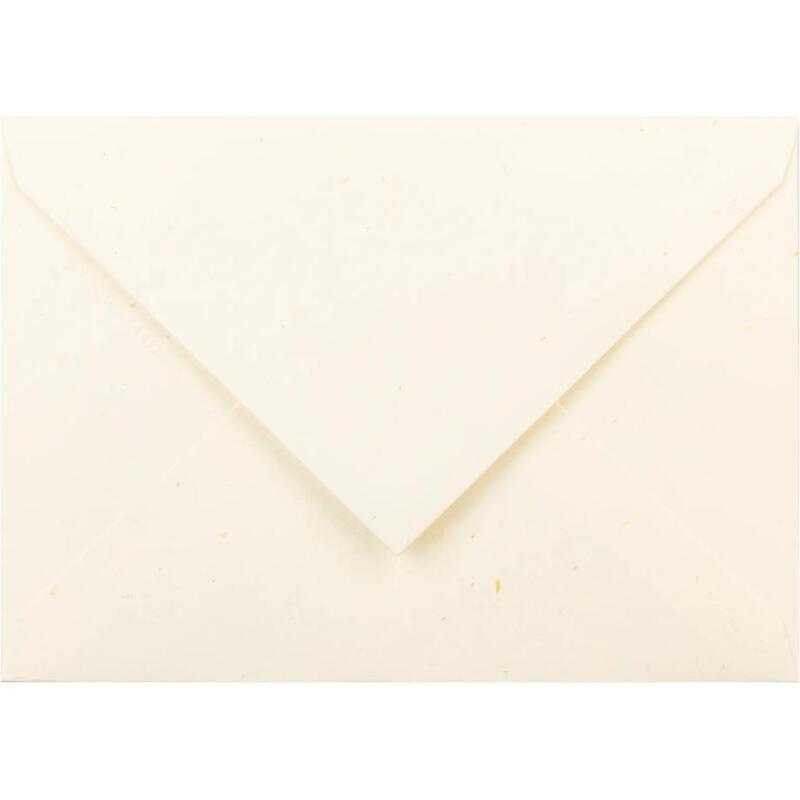 20 enveloppes C6 (114x162mm) paille gommées - ivoire