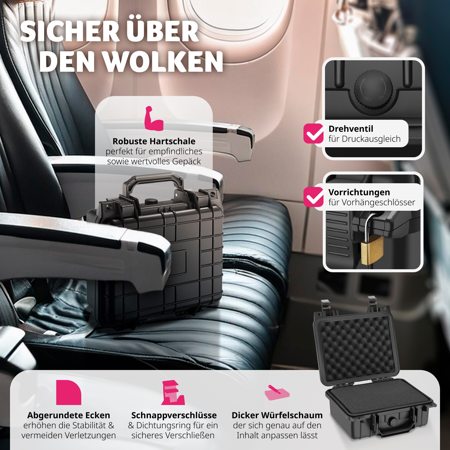 tectake® Fotokoffer Universalbox