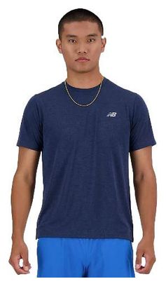 Maillot manches courtes New Balance Athletics Bleu Homme