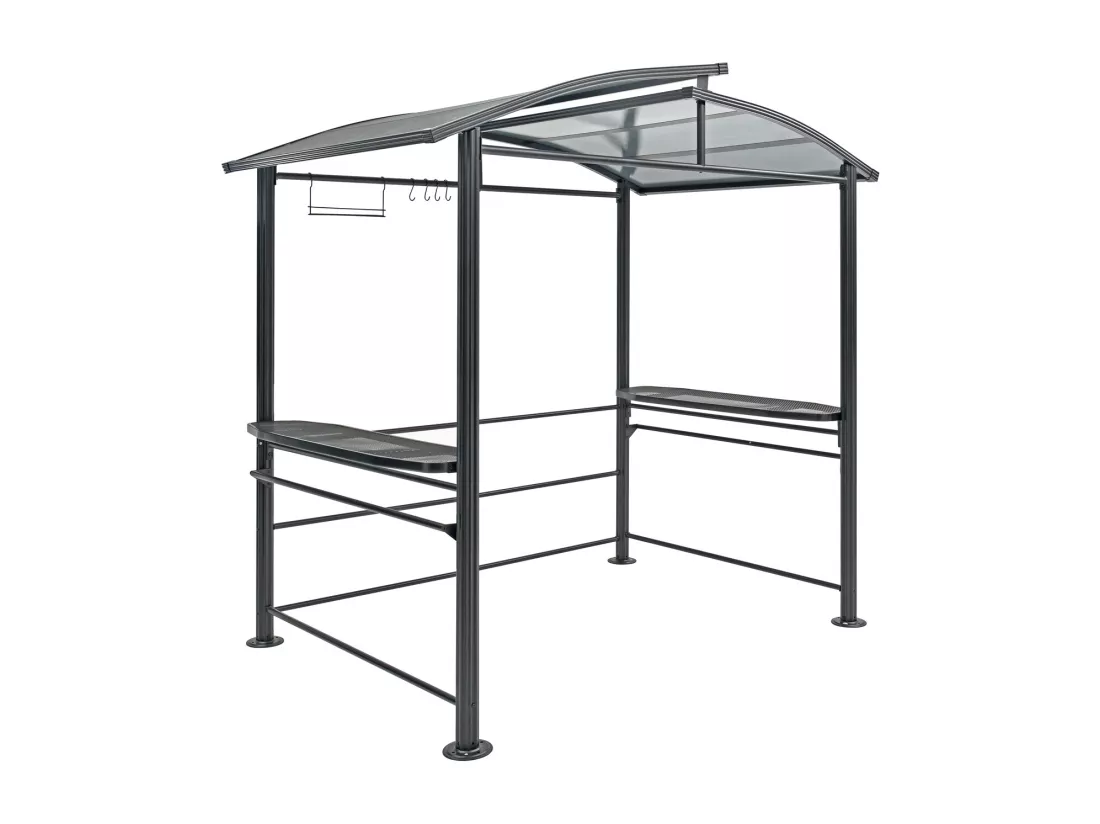 Abri pour barbecue en acier L240 x l150 x H230 cm - EMBERIO