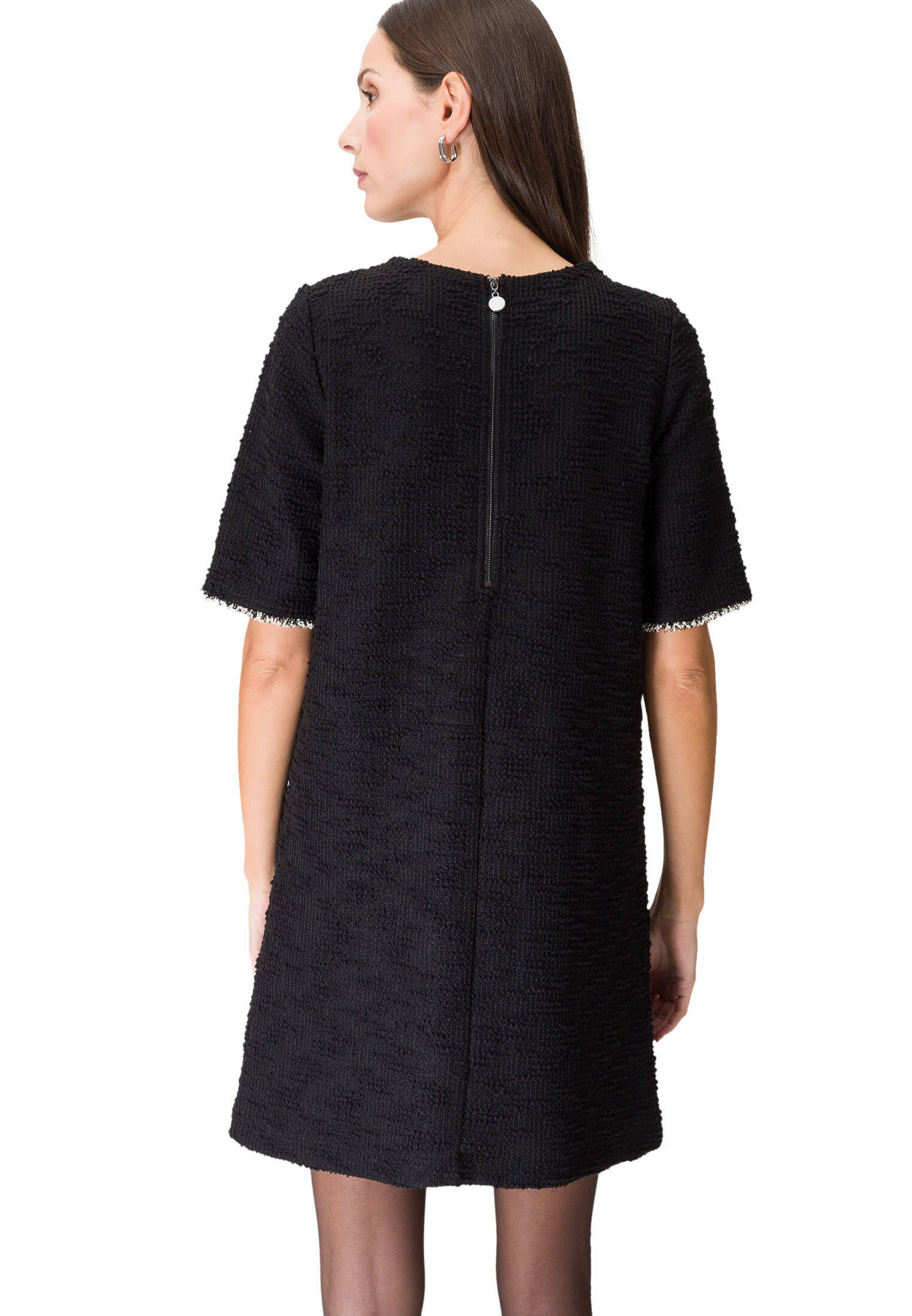 zero| Damen Kleid Bouclè mit Ziertaschen