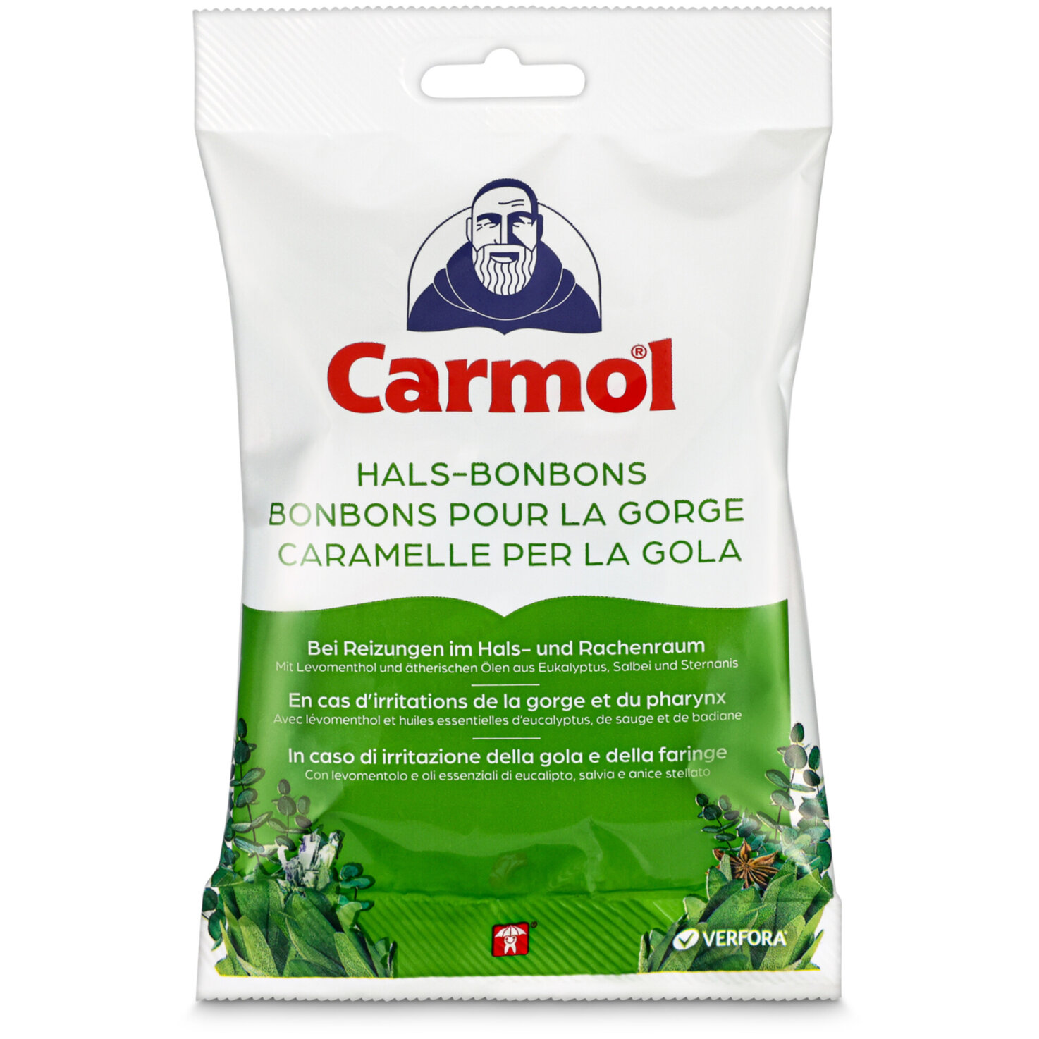 Carmol Bonbons Eukalyptus & Salbei ohne Zuckerzusatz