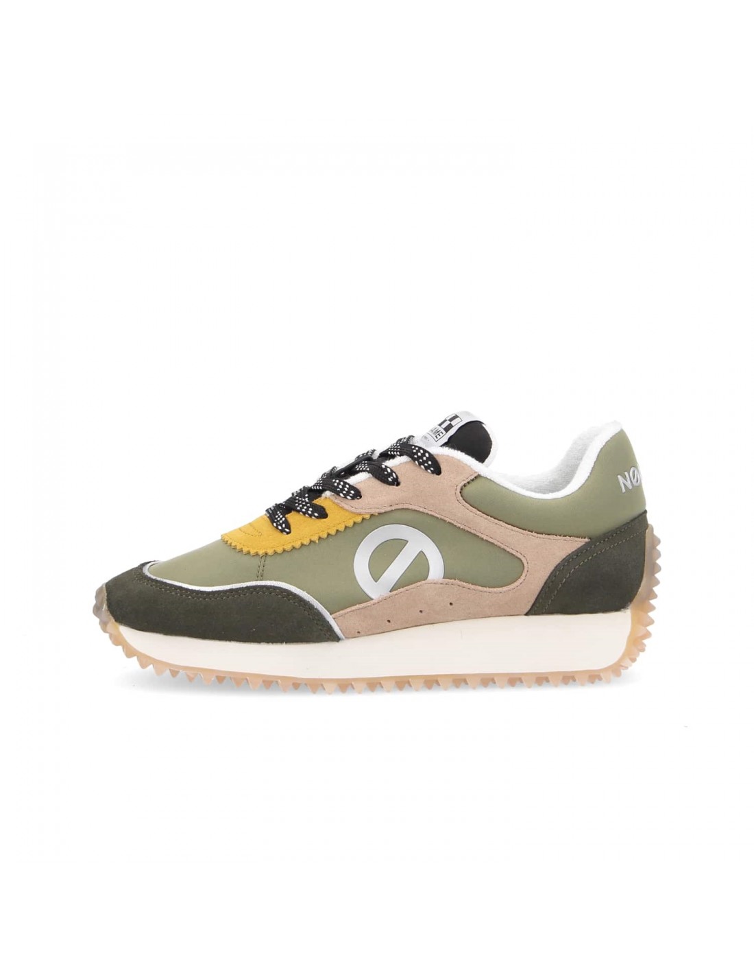 no name Baskets de ville femme punky jogger vert jaune