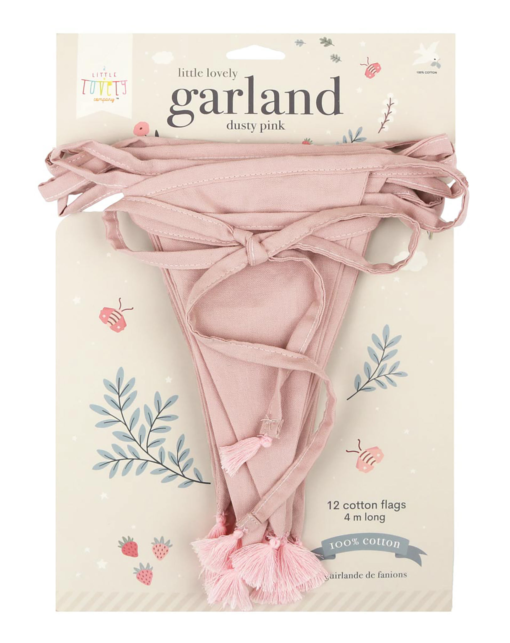 Wimpelkette GARLAND (4m) in dusty pink