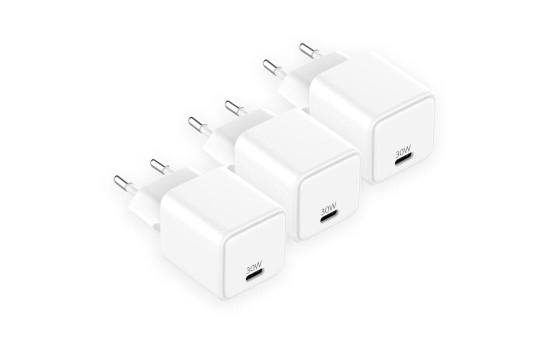 USB-C Power Adapter 30 W 3 StückTablet – Smartphone – In-Ear Kopfhöhrer