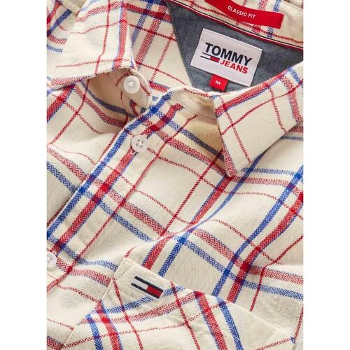 Tommy Jeans - TJM CLSC CHECK POCKET SHIRT Beige